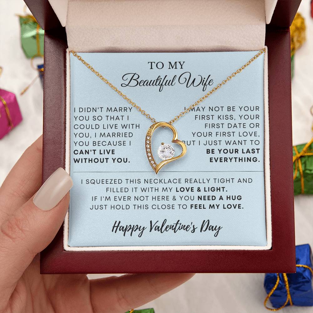 To My Beautiful Wife 1 Forever Love Necklace