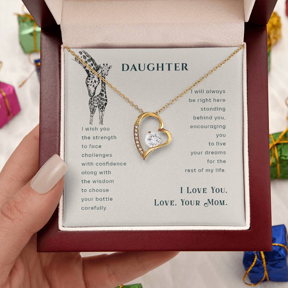 Daughter A Love Message From Mom Necklace Mother & Daughter Mom Gifts From Daughter Gift For Mom From Daughter Mother Forever Love Necklace