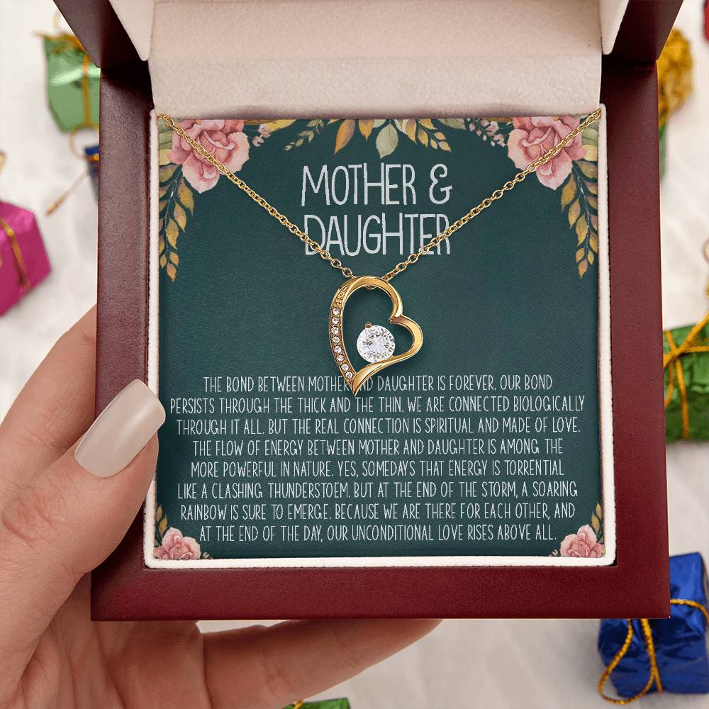 Forever Love Necklace Mothers Day Gift From Daughter Mother Daughter Customize Necklace Gifts For Mom Mom Necklace Birthday Gift Forever Love Necklace