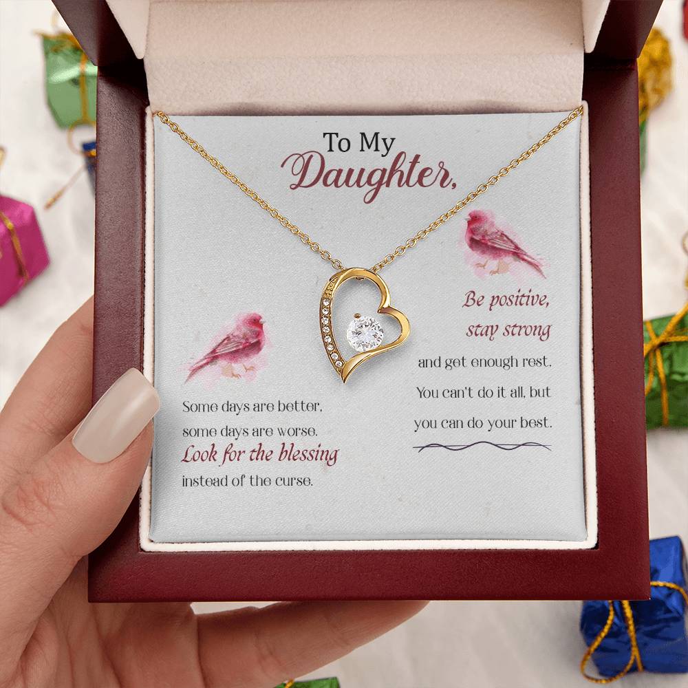 To My Daughter Always Remember That Daddy Loves You Heart Shape Necklace Daughter Gift Necklace Daughter Birthday Gift Christmas Gift For Daughter Forever Love Necklace