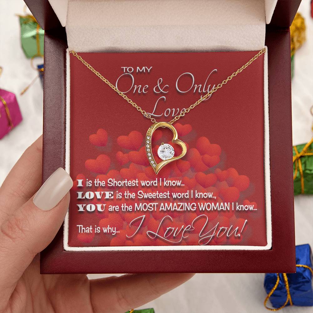To My One And Only Love Necklace Forever Love Necklace