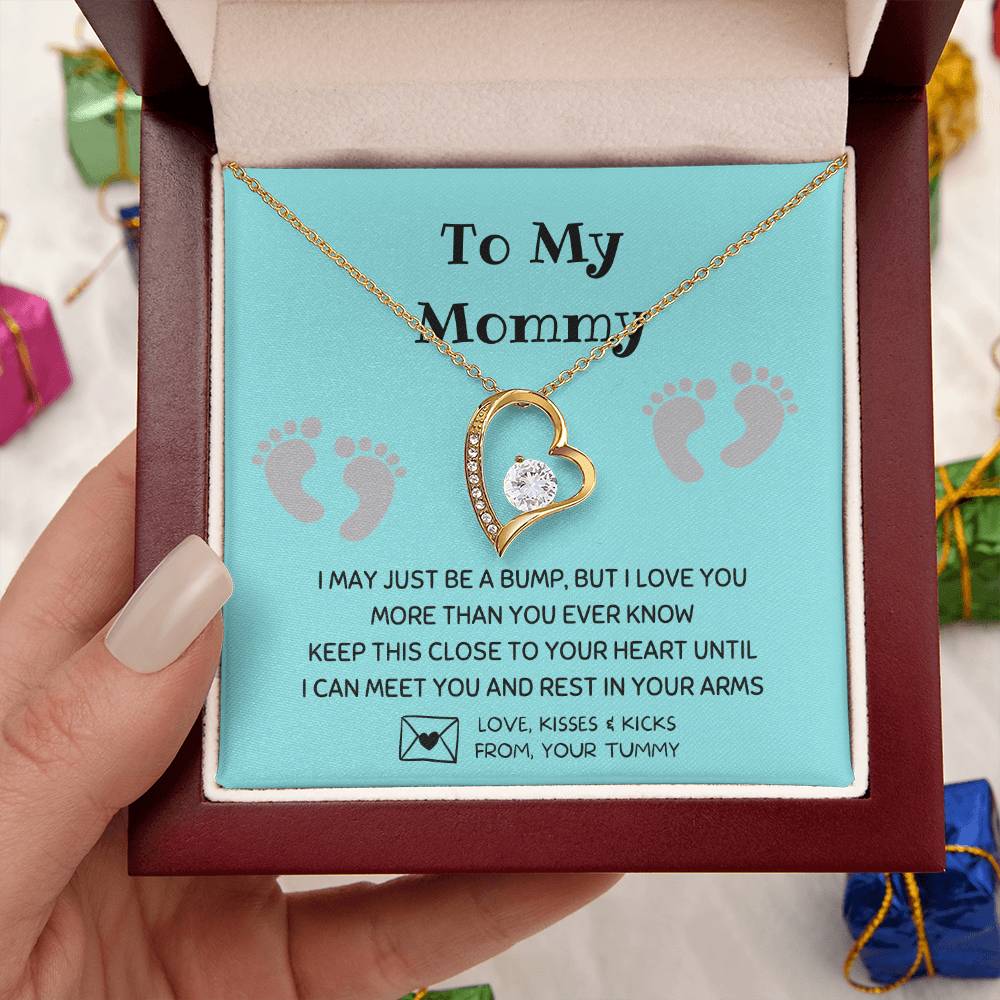 To My Mommy Blue Forever Heart 1 Forever Love Necklace