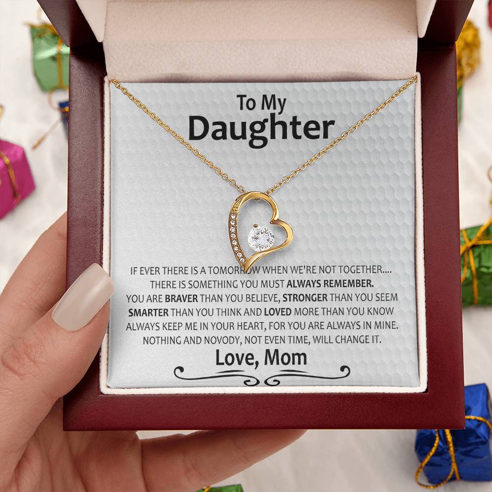 Gift For Daughter From Mom Daughter Mother Necklace Daughter Gift From Mom To My Daughter Daughters Birthday Unique Grown Up Daughter 2 Forever Love Necklace