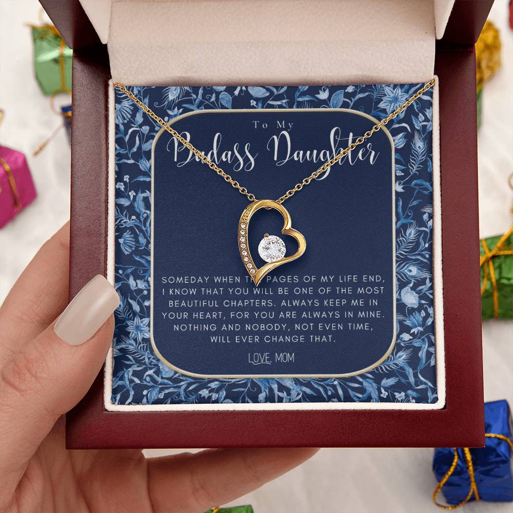 Badass Daughter Gift To My Daughter Necklace From Mom Grown Up Daughter Gift From Mom Gift For Daughter From Mom Forever Love Necklace