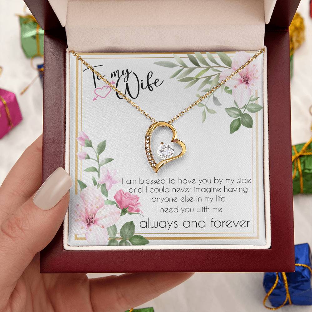 To My Wife Necklace Anniversary Gift For Wife Birthday Gift For Wife Gift For Wife Necklace For Wife Gift For Wife Birthday Forever Love Necklace