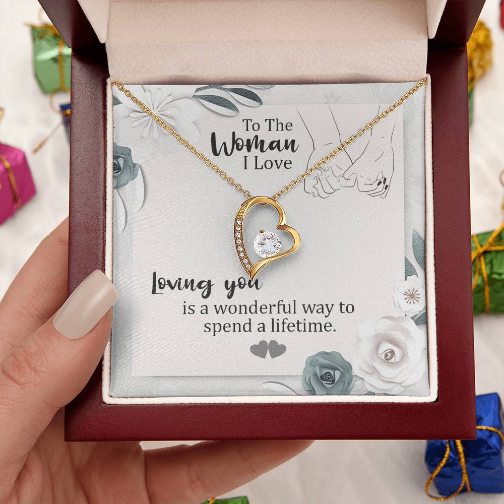 To The Woman I Love Loving You For A Lifetime Forever Love™ Necklace Forever Love Necklace