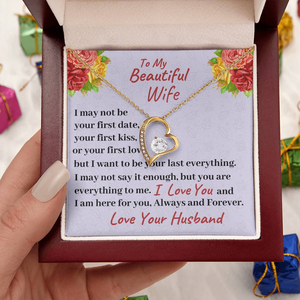 To My Beautiful Wife I Am Here For You Always And Forever Necklace 1 Forever Love Necklace