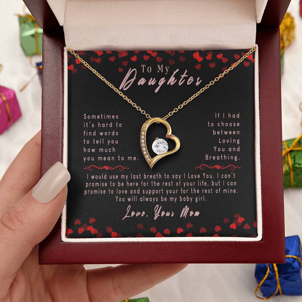 Forever Love Necklace - To My Baby Girl From Mom Forever Love Necklace