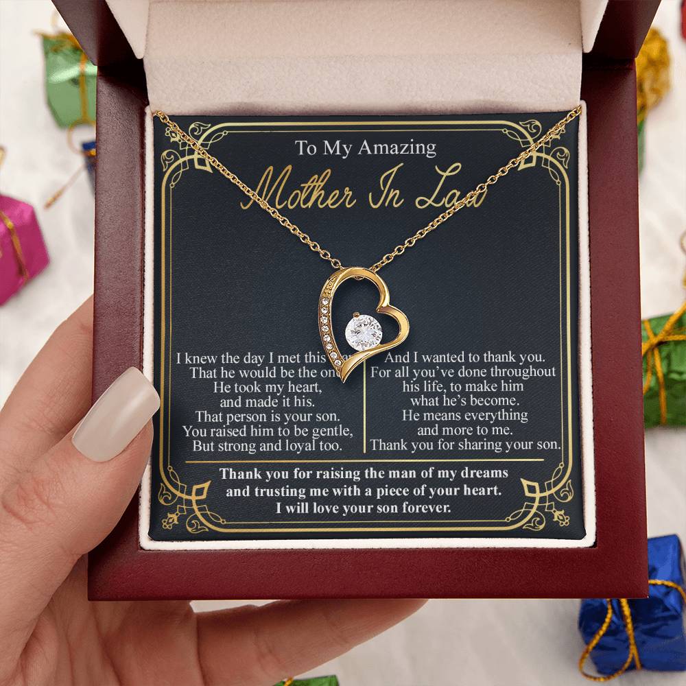 To My Amazing Mother In Law - Forever Love Necklace Forever Love Necklace