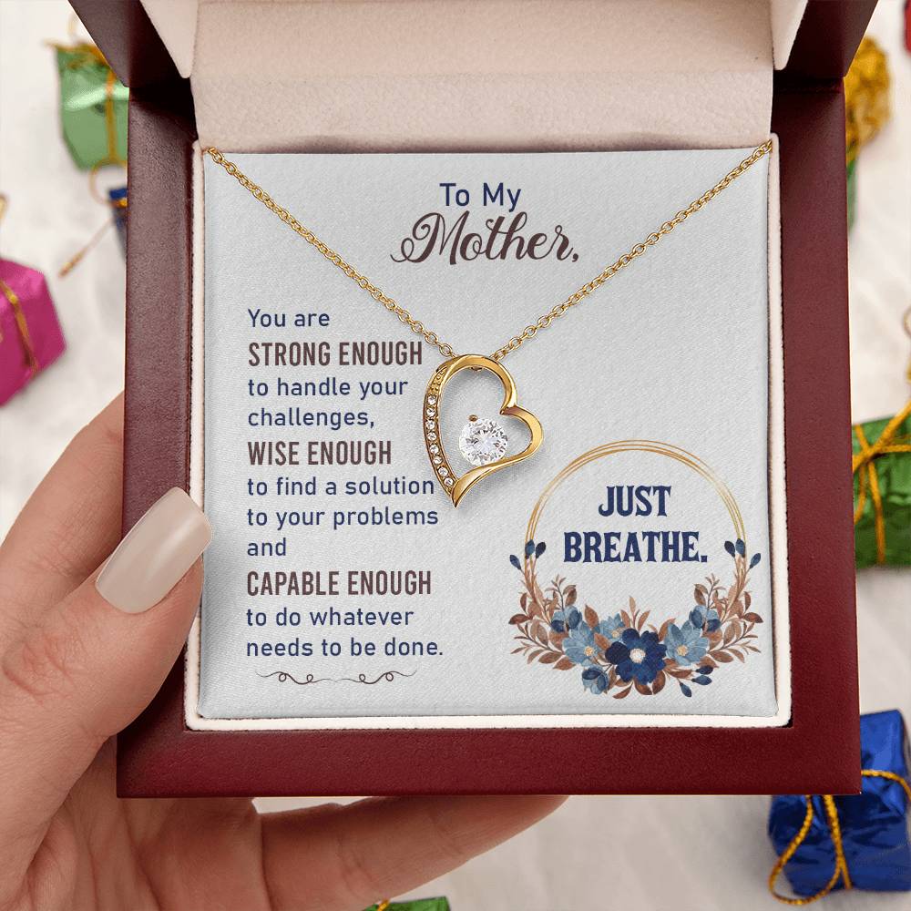 To My Mom Mother Necklace Gift For Mother Xmas Christmas Customize Gift To My Mom 3 1 Forever Love Necklace