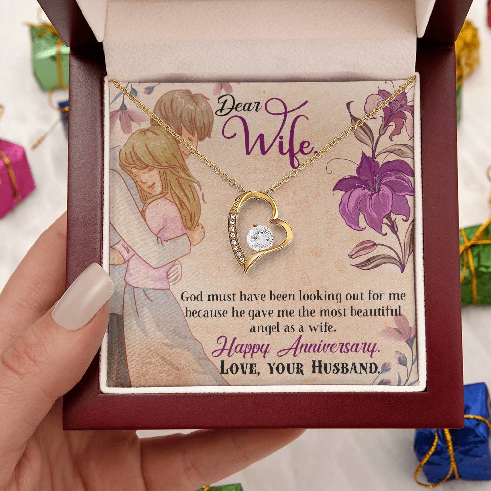 Heart To My Wife Necklace Anniversary Gift For Wife Birthday Gift For Wife Christmas Gift For Wife Jewelry For Wife Gift For Wife's Forever Love Necklace