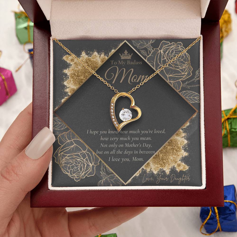 To My Badass Mom Necklace Badass Mom Gift Mother’s Day Gift Birthday Gift Forever Love Necklace