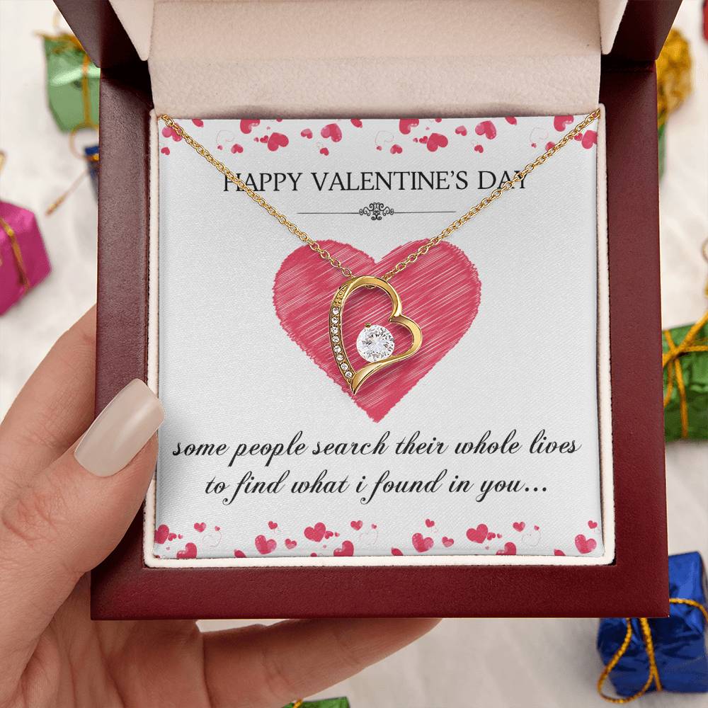 Happy Valentines Day My Love Forever Love Necklace