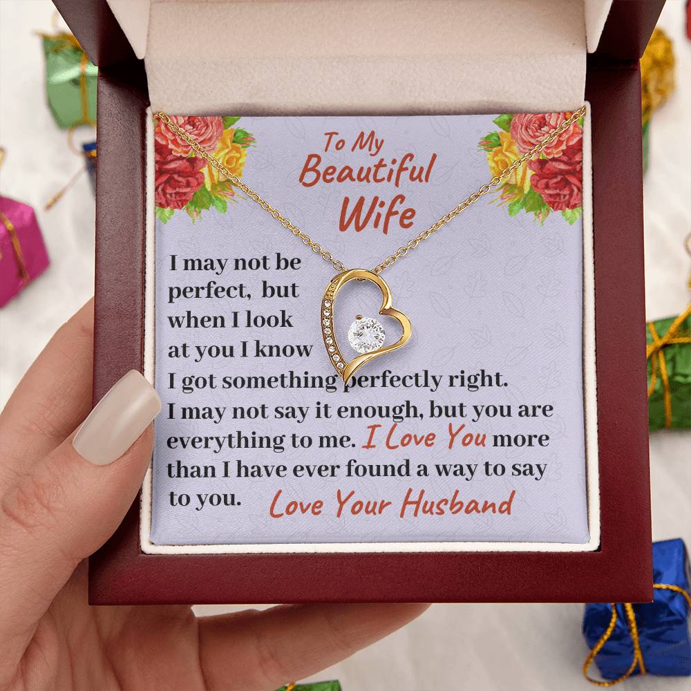 To My Beautiful Wife You Are Everything To Me Necklace 1 Forever Love Necklace
