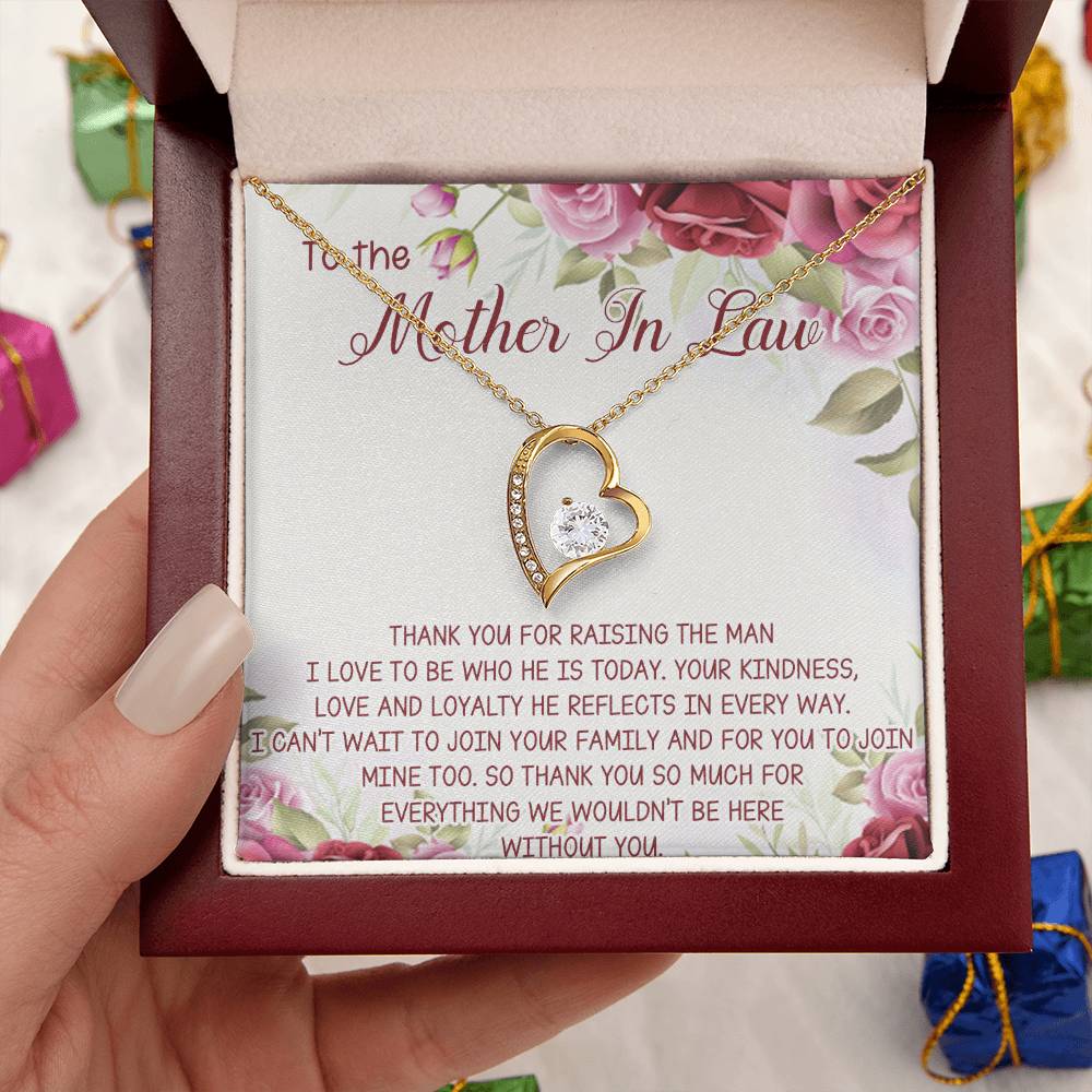 Mother In Law Necklace Mother Of The Groom Jewelry Box Gift Mother In Law Wedding Gift Mother In Law Forever Love Necklace Wedding Forever Love Necklace