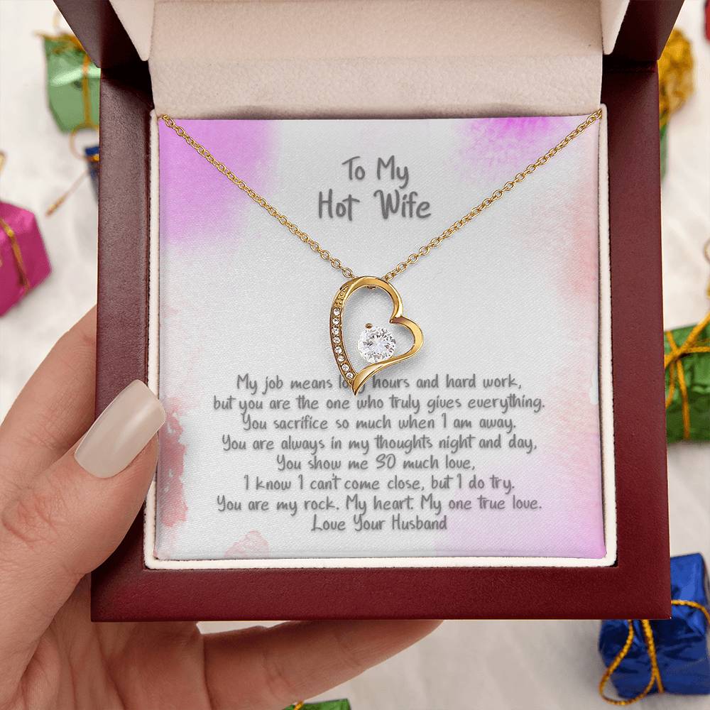 My Hot Wife You Show Me Love From Husband Heart Necklace Forever Love Necklace