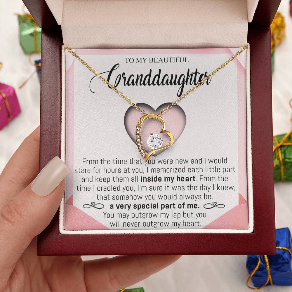 To My Beautiful Granddaughter Forever Love Necklace
