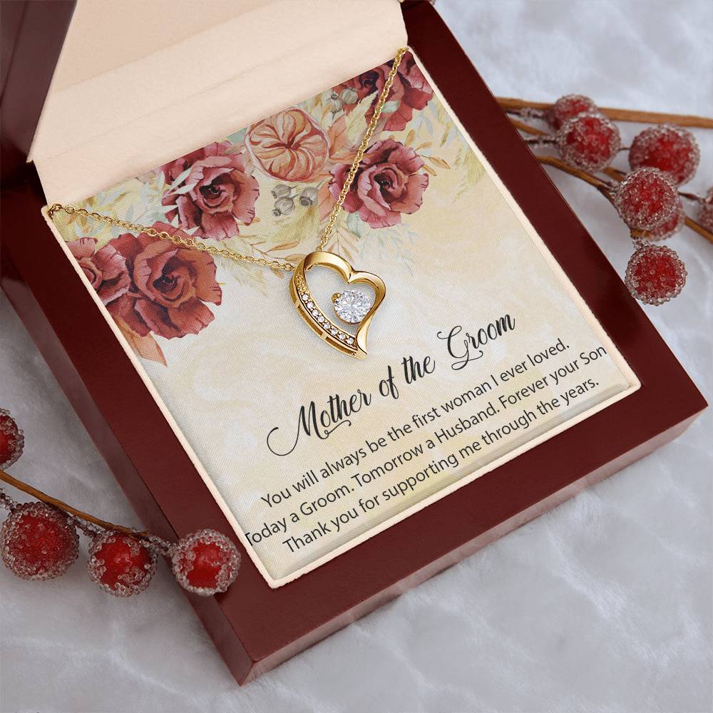 Mother Of The Groom Necklace Forever Love Mom Of The Groom Wedding Gift Mother In Law Necklace Gift Customize Mother Of The Groom Forever Love Necklace