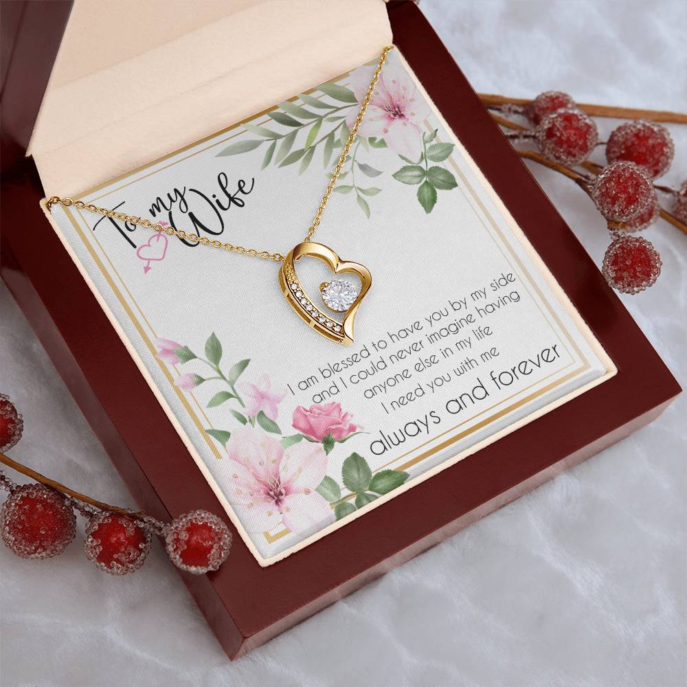 To My Wife Necklace Anniversary Gift For Wife Birthday Gift For Wife Gift For Wife Necklace For Wife Gift For Wife Birthday Forever Love Necklace