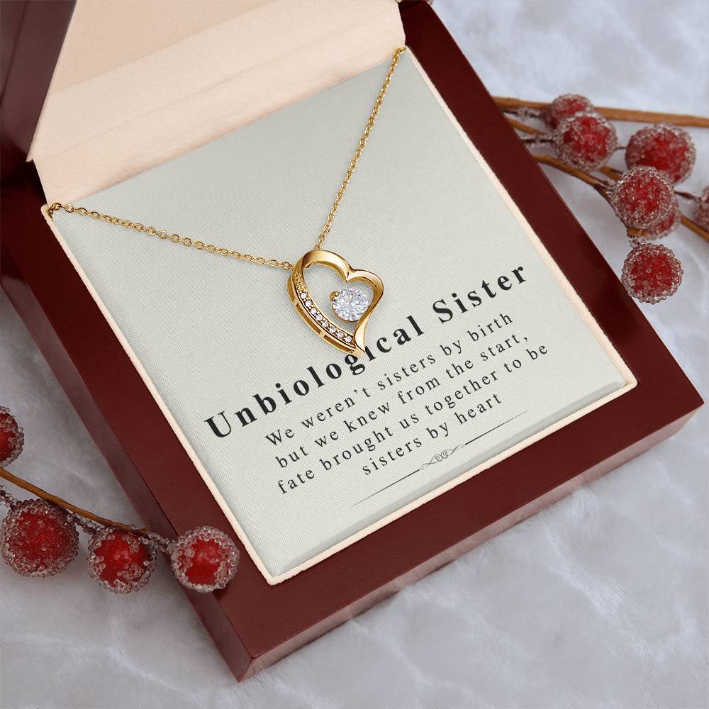 Unbiological Sister Necklace Unbiological Sister Gift Step Sister Necklace Gift For Step Sister When You Find A Friend Who Is More Forever Love Necklace