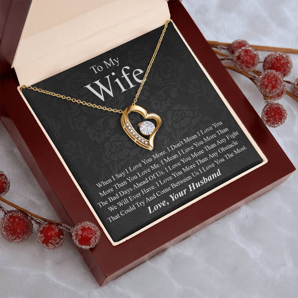 To My Wife I Love You The Most Forever Love Necklace