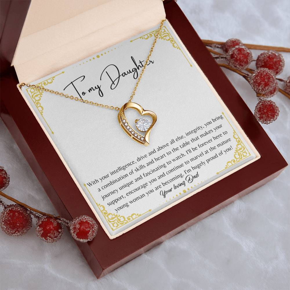 To My Daughter 2 1 Forever Love Necklace