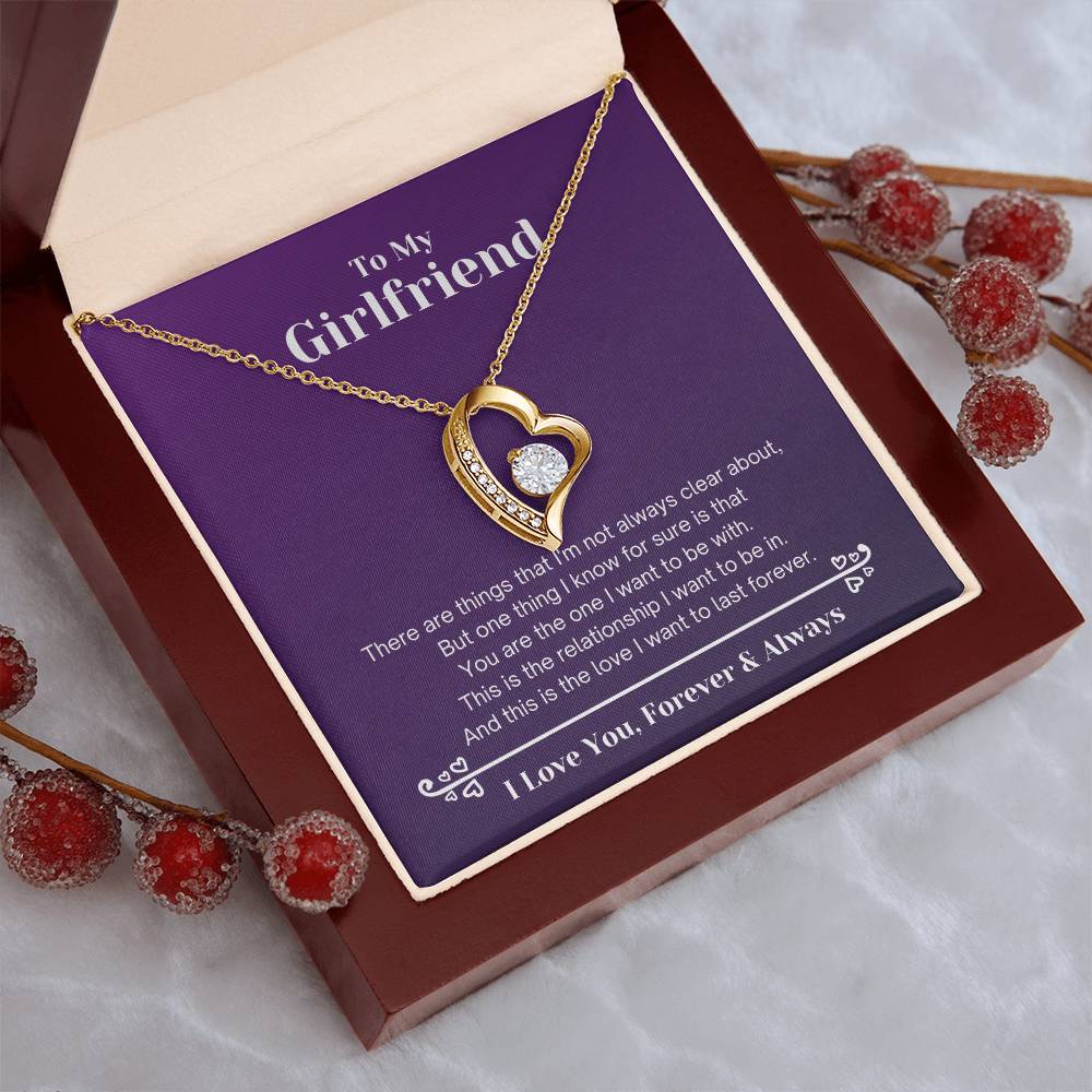 To My Girlfriend Love Will Last Forever Forever Love Necklace