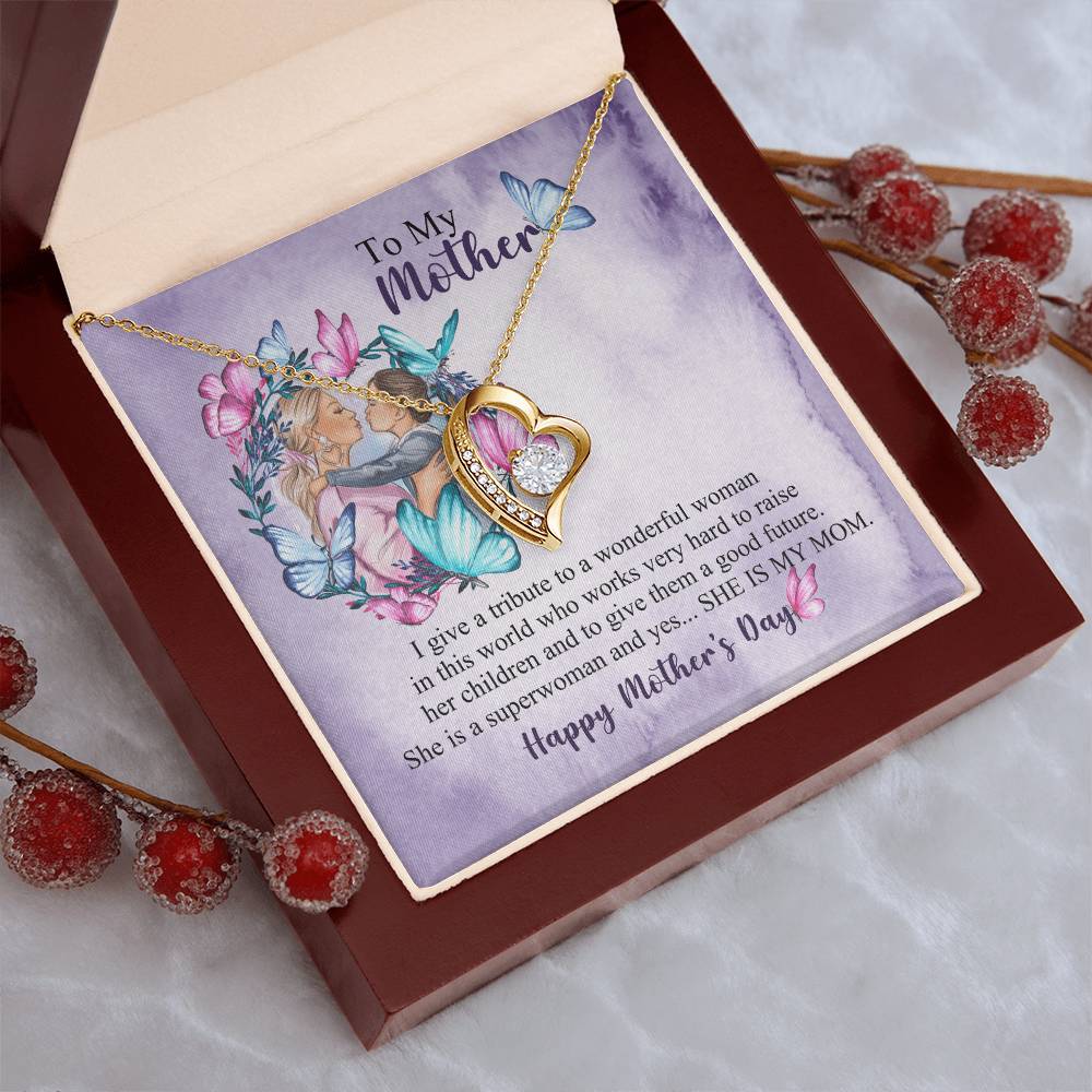 Happy Mother's Day - Tribute To Mom - From Daughter - Forever Necklace Forever Love Necklace