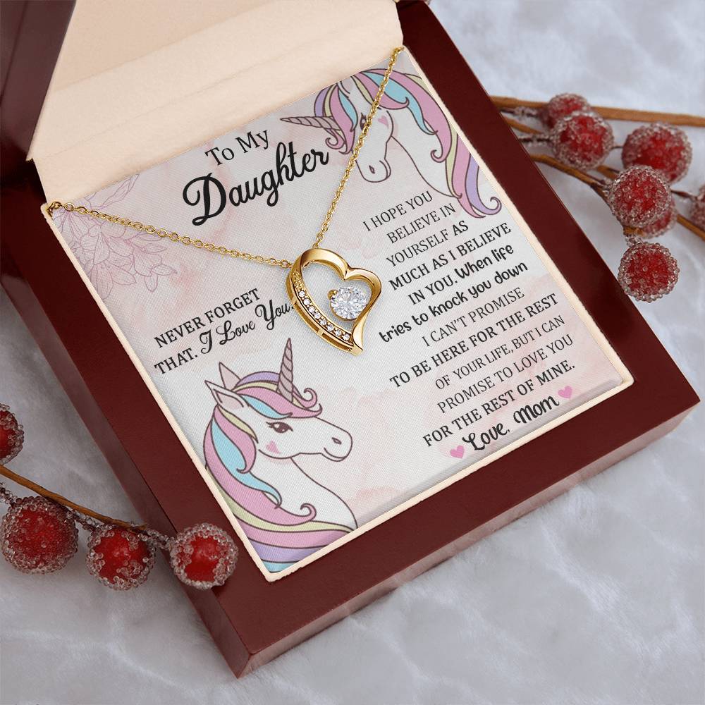 To My Daughter Necklace From Mom Gift For Daughter From Mom Birthday Gift Daughter Graduation Forever Love Necklace