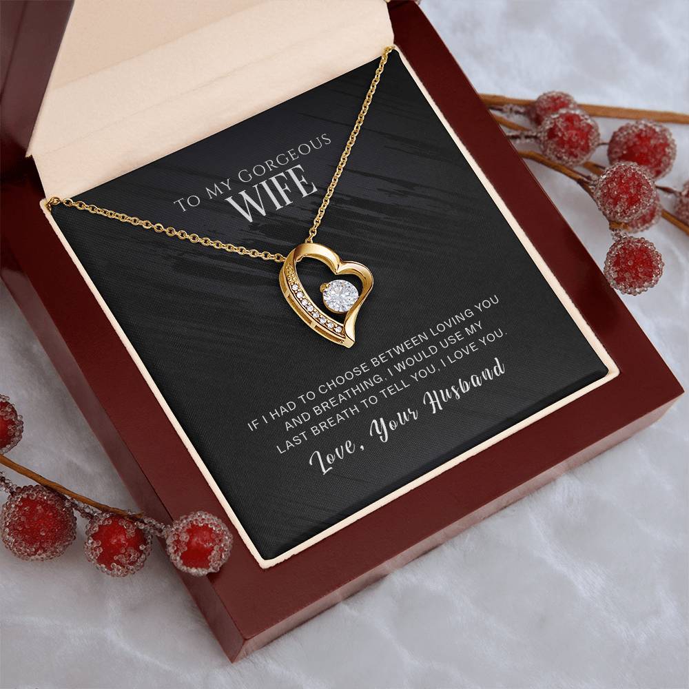 To My Gorgeous Wife 2 1 Forever Love Necklace