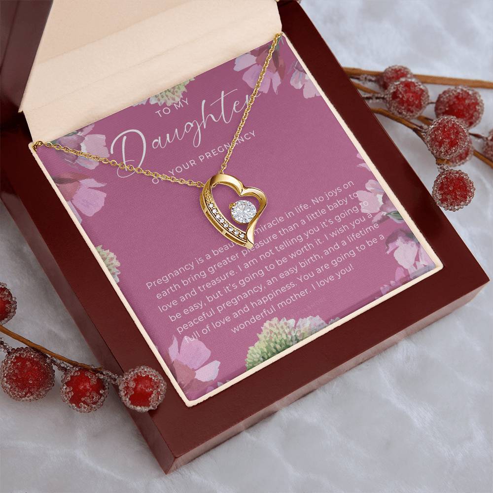New Mom Baby Shower Gift Mom To Be Gift Congratulations Pregnancy Gift Daughter Baby Shower Gift Gift For Daughter Having Her First Forever Love Necklace
