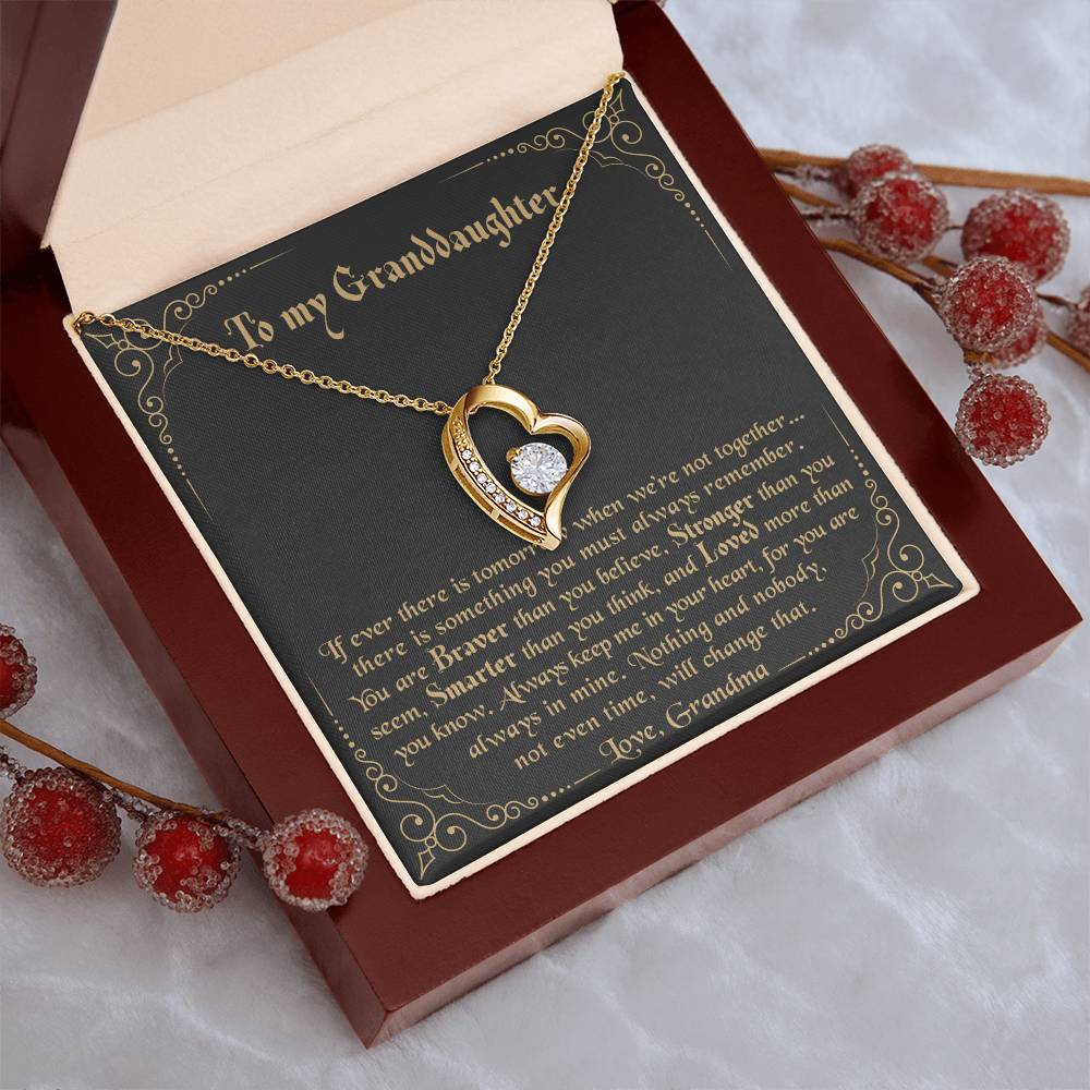 Love To My Granddaughter Gift From Grandmother Grandma And Granddaughter Necklace Granddaughter Christmas Gift Granddaughter Forever Love Necklace