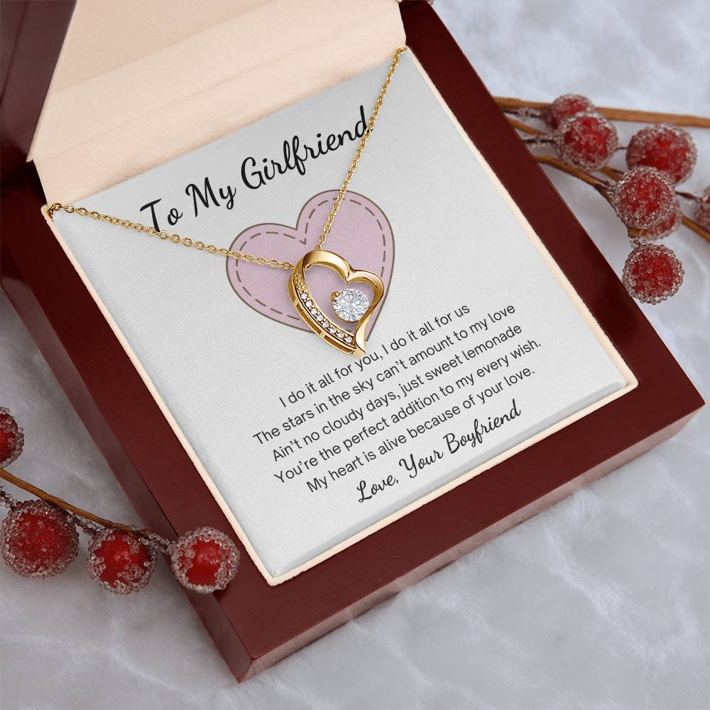 To My Girlfriend You Are My Every Wish Necklace 1 Forever Love Necklace