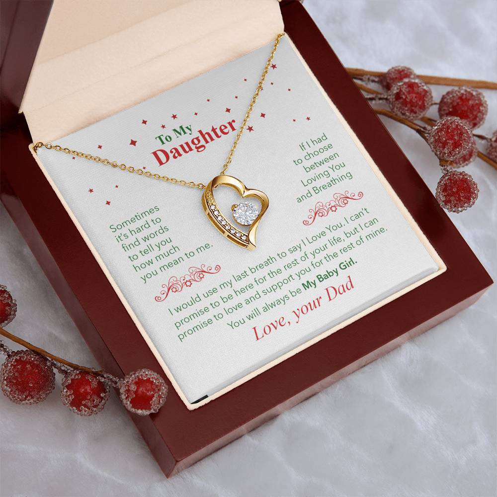 To My Daughters Forever Love Necklace