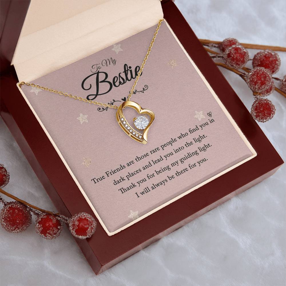 To My Bestie I Will Always Be There For You Forever Love Necklace