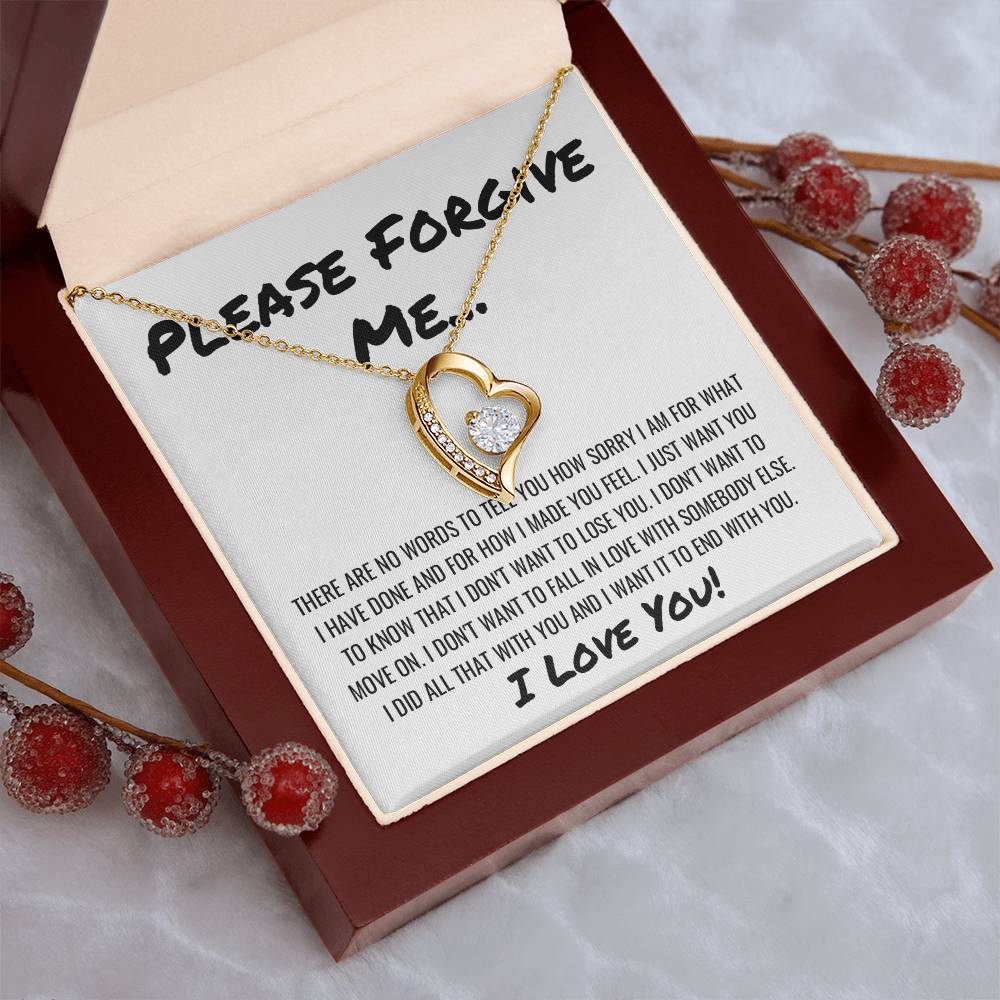 Forgive Me Apology Necklace Forever Love Necklace