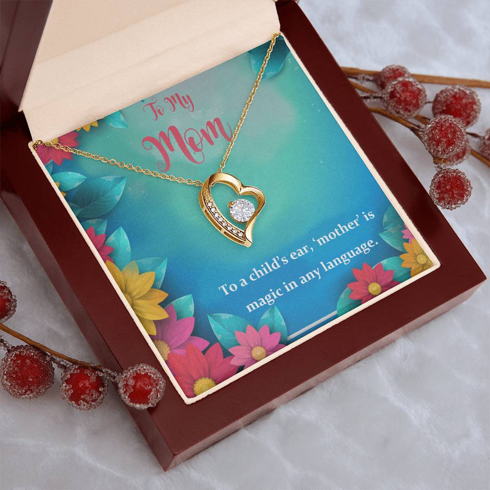 To My Mom My Magic 925 Sterling Silver Pendant 1 Forever Love Necklace