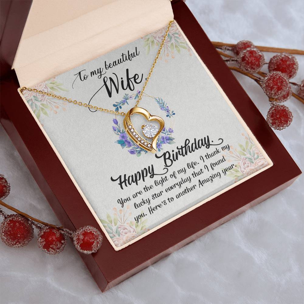 Husband To Wife - The Light Of My Life - Forever Love Necklace Forever Love Necklace