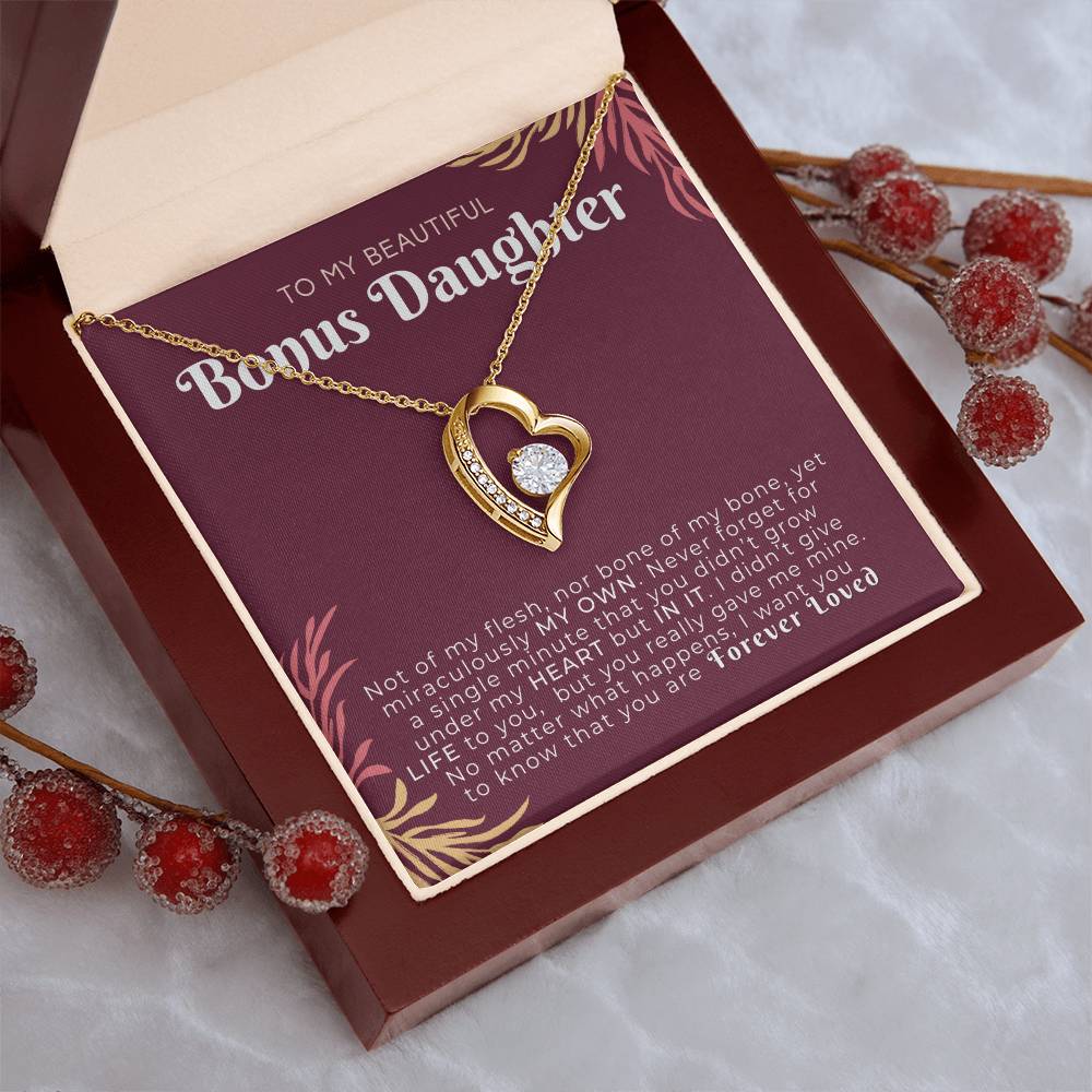 Beautiful Bonus Daughter Forever Loved Necklace Forever Love Necklace