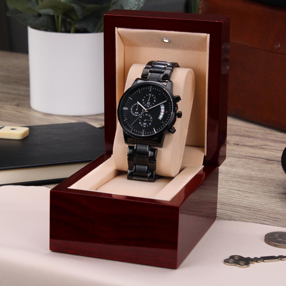 A Great Dad Make The Great Adventures Engraving Chronograph Watch