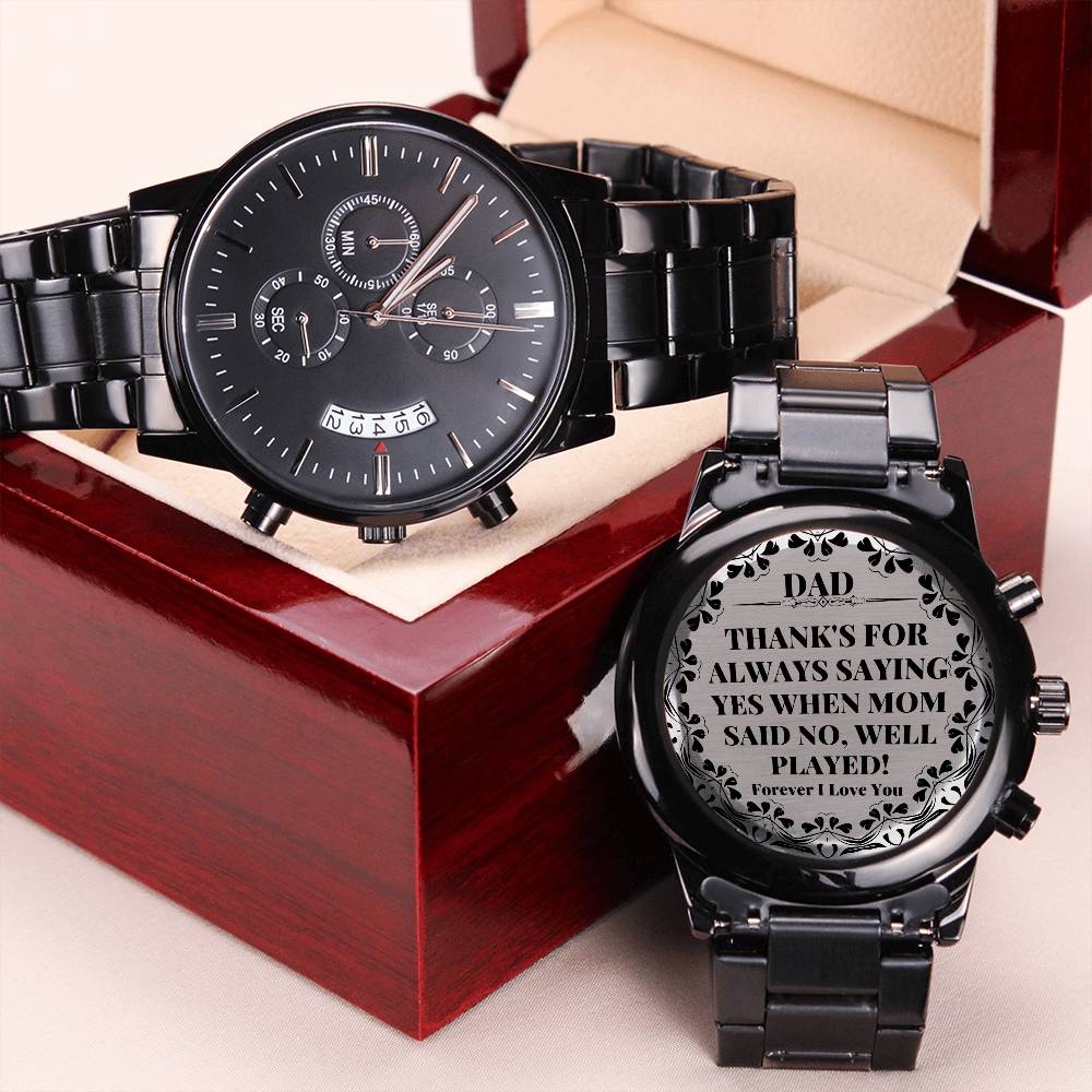 Dad Thank You 1 Engraving Chronograph Watch