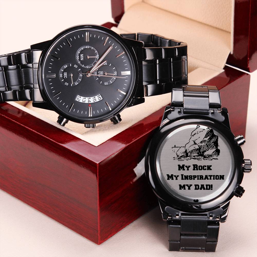 My Rock Engraving Chronograph Watch