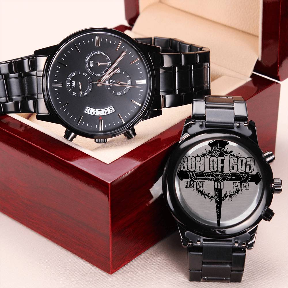 Son Of God - Papa Engraving Chronograph Watch