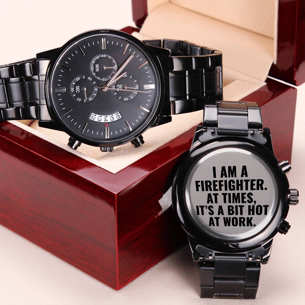 Firefighter Watch Engraving Chronograph Watch