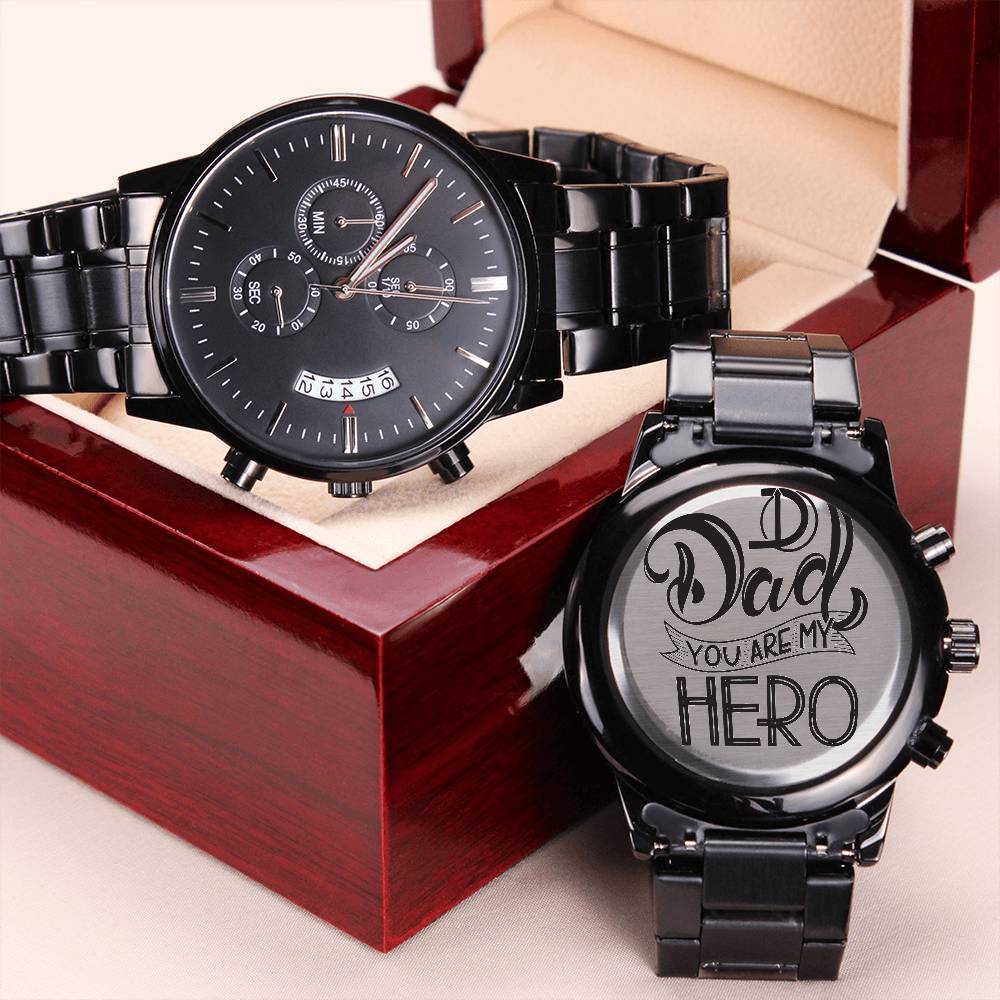Dad You Are My Hero 2 Engraving Chronograph Watch