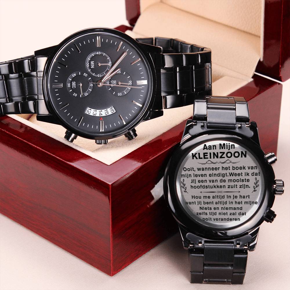Aan Mijn Kleinzoon Engraved Watch Engraving Chronograph Watch