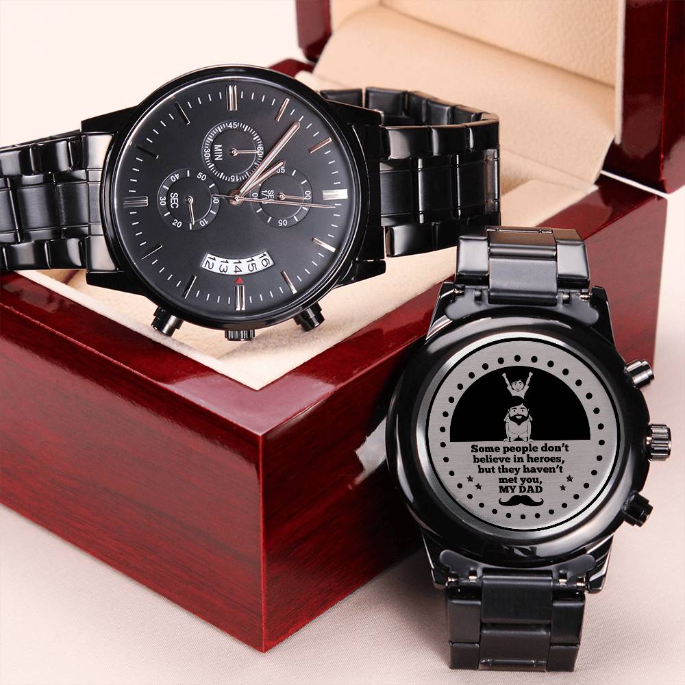 My Dad My Love Engraving Chronograph Watch