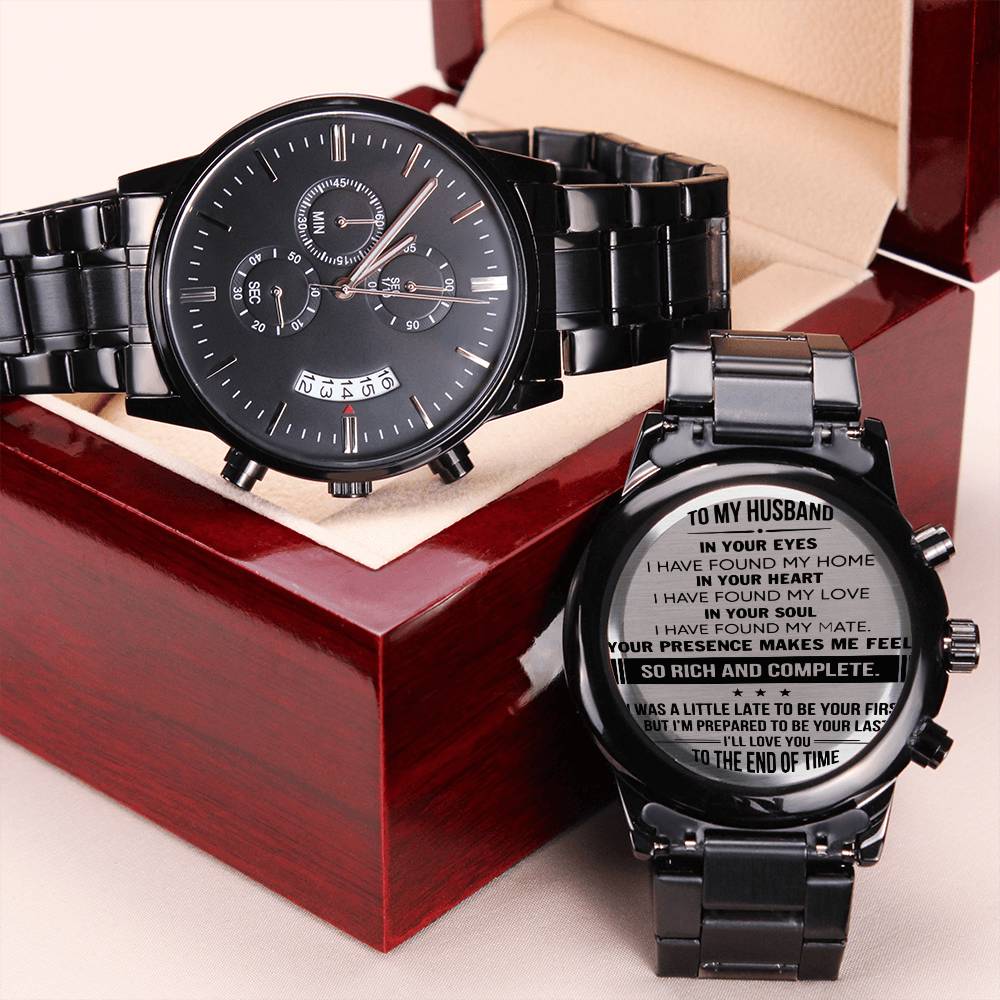 Gift For Husband - Love You To The End Of Time - Watch Engraving Chronograph Watch