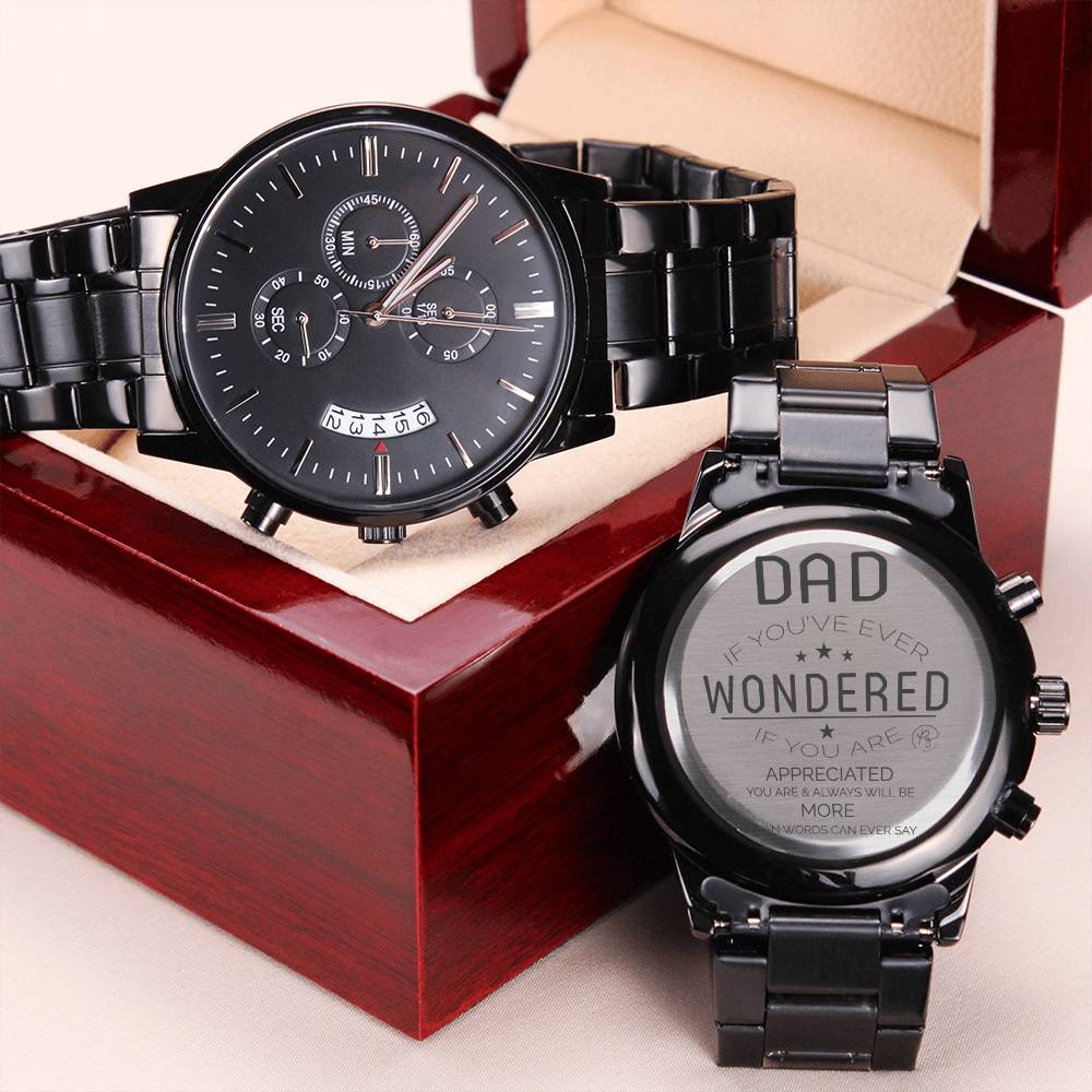 Son Stainless Steel Watch Perfect Us Gift. Engraving Chronograph Watch