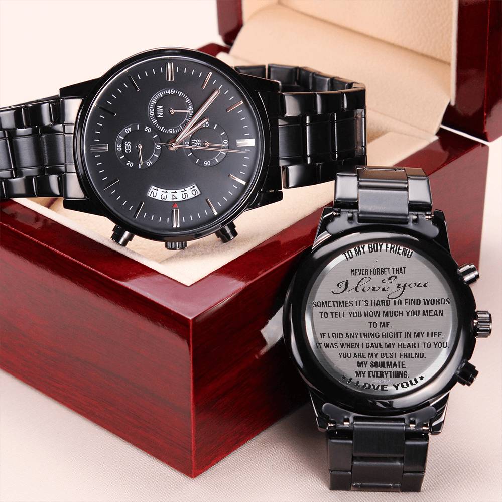 To My Boy Friend 1 Engraving Chronograph Watch